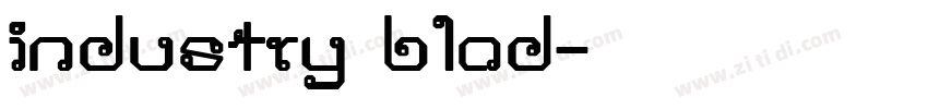 industry blod字体转换